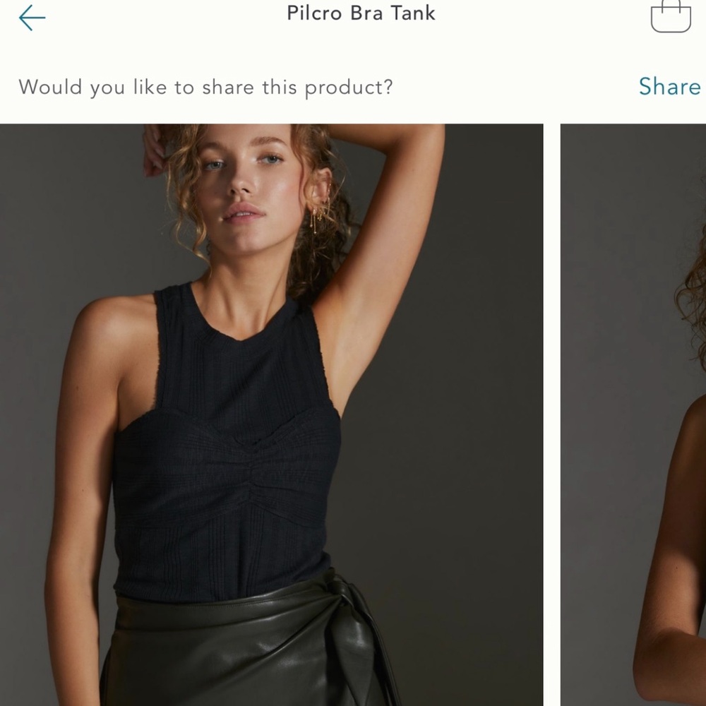 Pilcro bra style top- Anthro